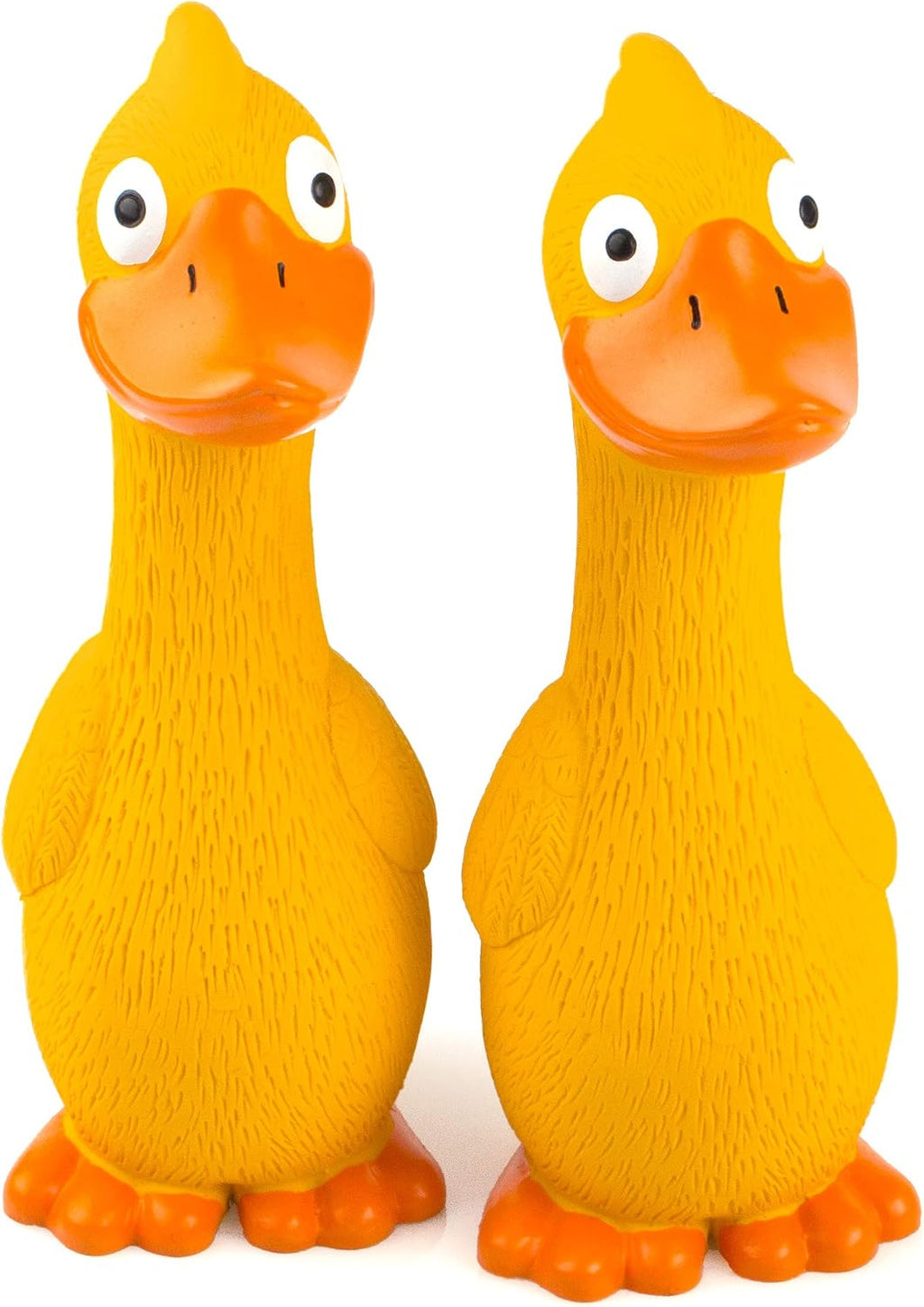 CHIWAVA 2PCS 7.9" Squeak Latex Dog Toys Yellow Duck for Small Medium Dogs