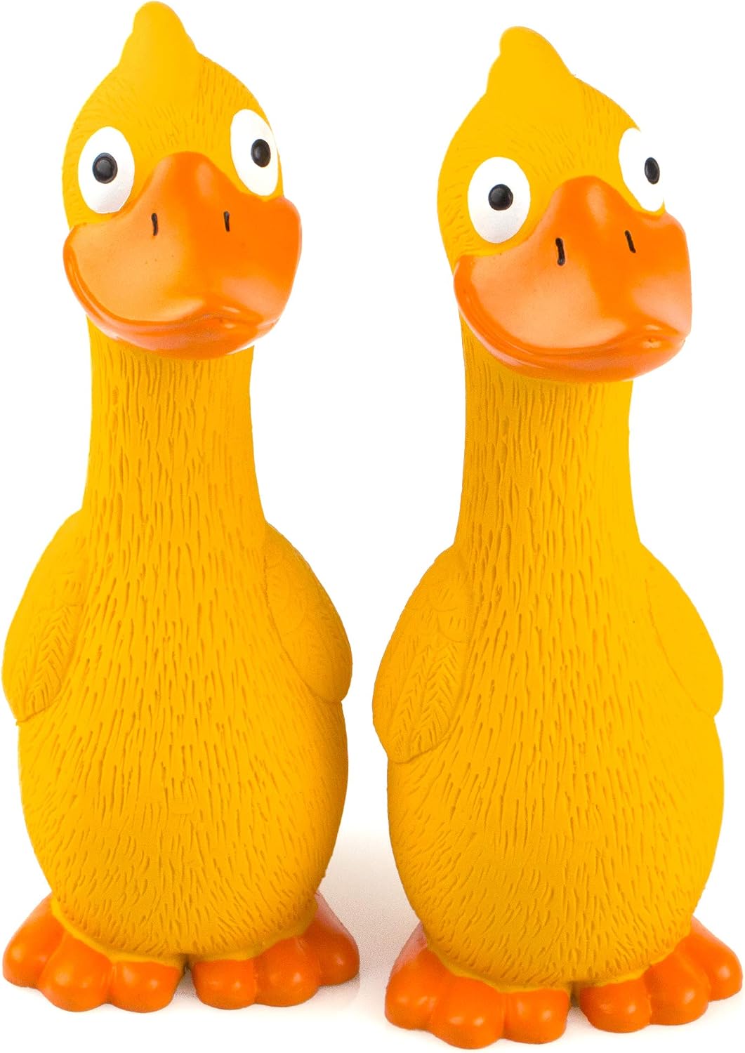 CHIWAVA 2PCS 7.9" Squeak Latex Dog Toys Yellow Duck for Small Medium Dogs