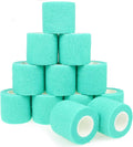 Self Adhesive Bandage Wrap Animal Cohesive Bandage Self Adherent Wrap First Aid Tape for Dogs Cats Horses Birds & Wrist Healing Ankle Sprain (2 Inch Green 12 Rolls)