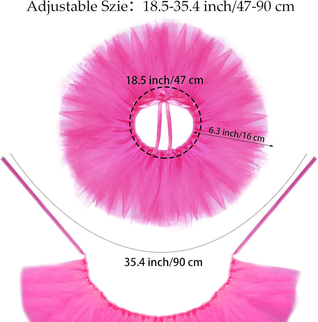 2 Pcs Dog Tutu Dress with Pearl Crown for Small Medium Pet Cat Dog Halloween Costume Dress for Ballet Birthday Party Wedding Photo Prop