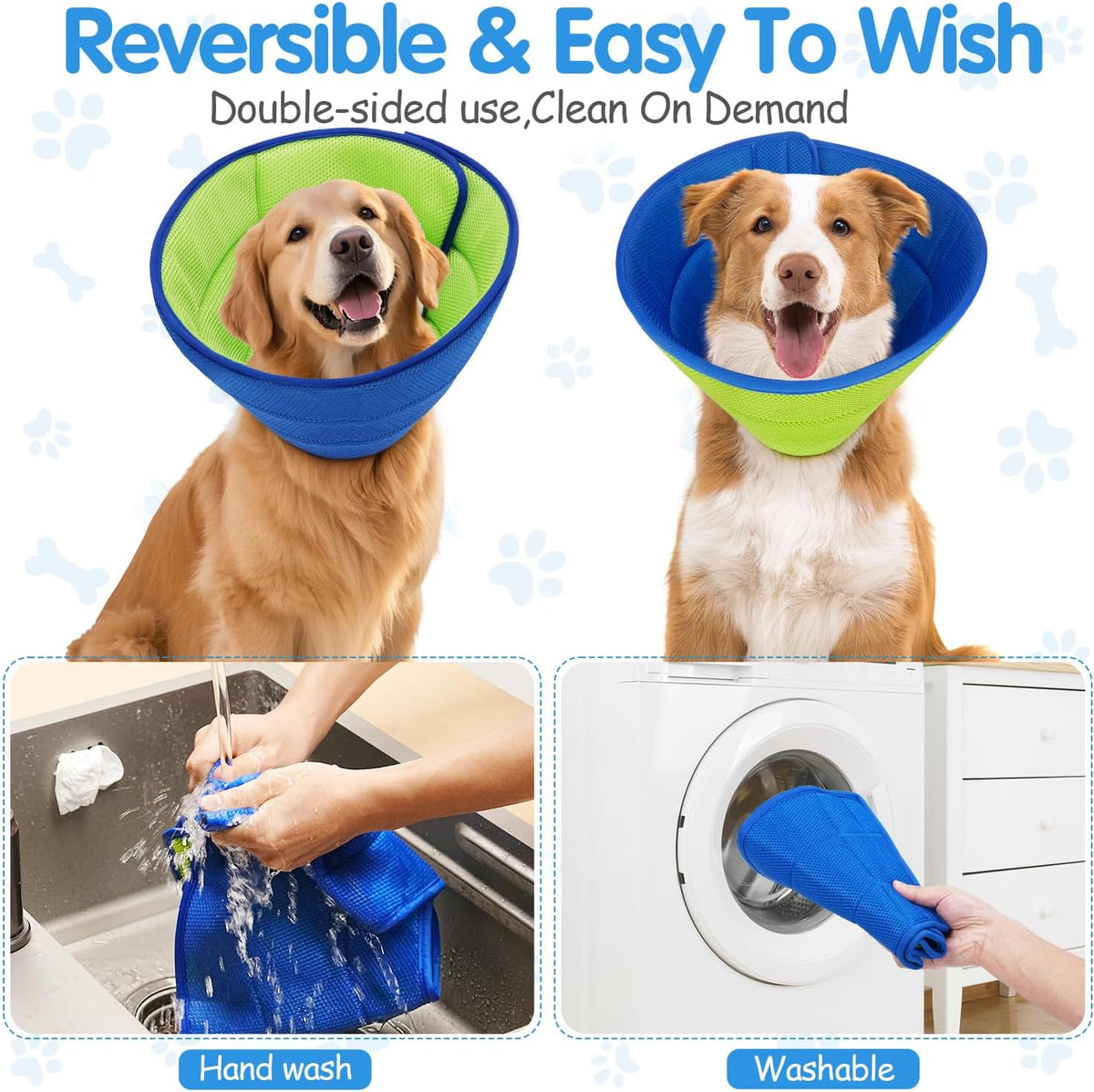 Upgraded Soft Dog Cone Collar for Large Medium Dogs to Stop Licking