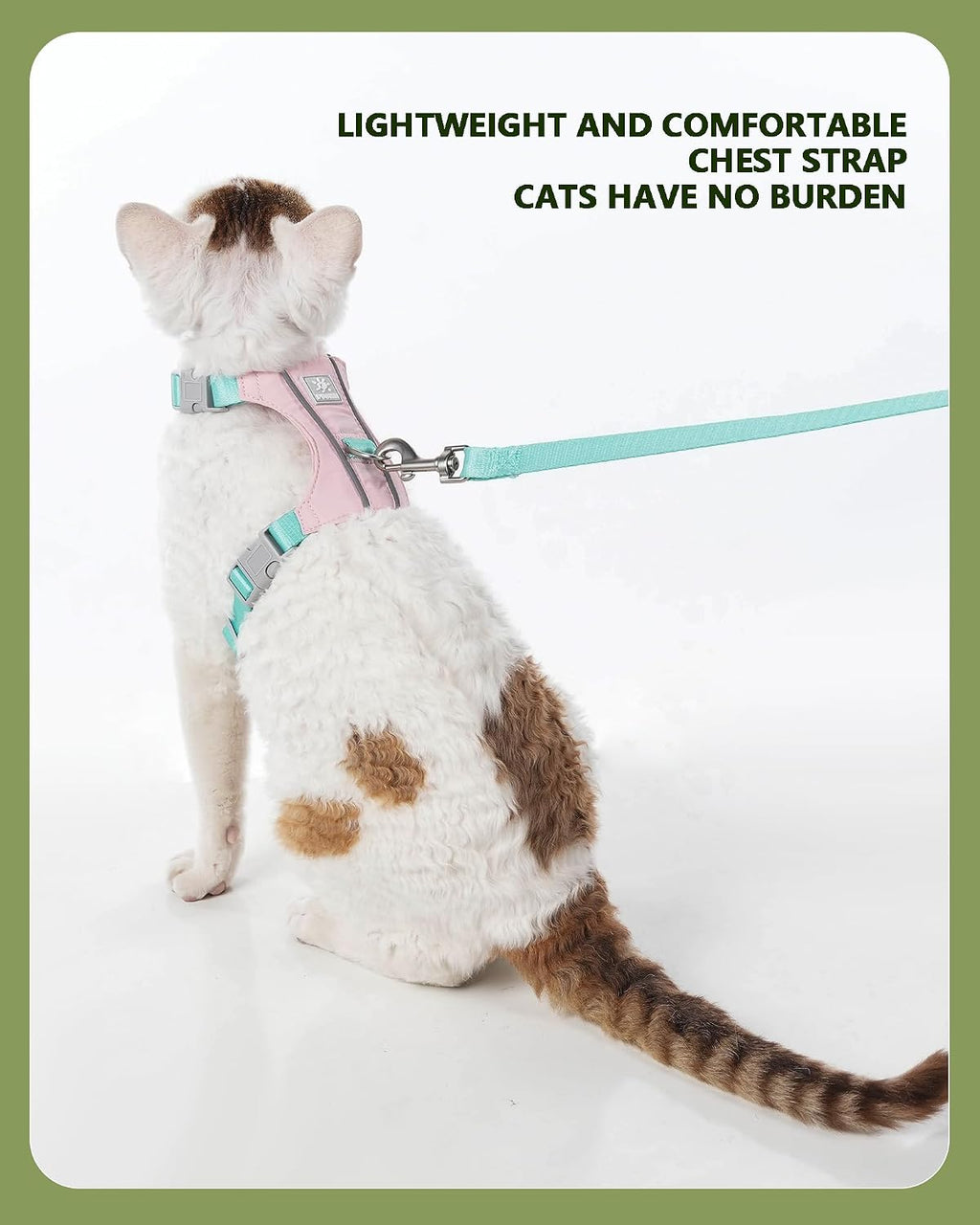 Cat Harness and Leash Set with Reflective Strips, Escape Proof Adjustable Vest, Premium Taffeta Fabric Soft Lightweight, Tear Resistant, for Kitten Small Cats Outdoor Walking (Pink, XS)
