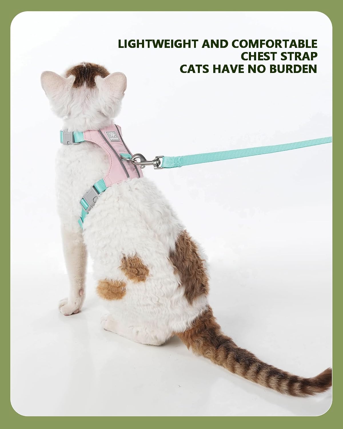 Cat Harness and Leash Set with Reflective Strips, Escape Proof Adjustable Vest, Premium Taffeta Fabric Soft Lightweight, Tear Resistant, for Kitten Small Cats Outdoor Walking (Pink, S)