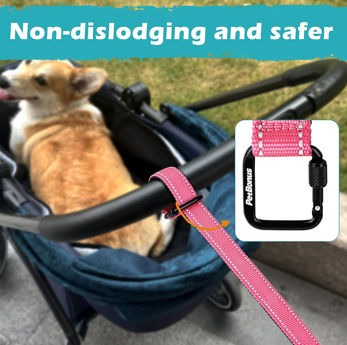 PetBonus Dog Leash Wrist Strap with Lockable Clip for Dog Retractable Leash