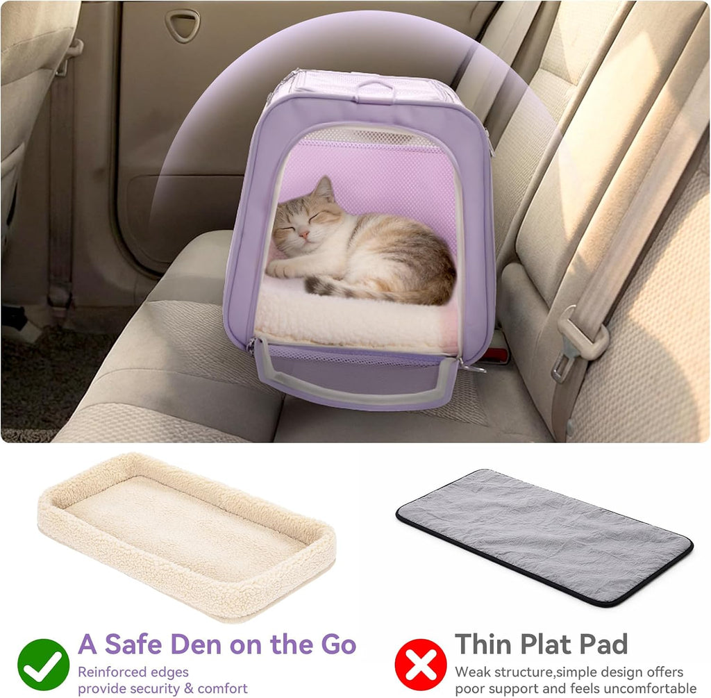 PETSFIT Large Cat Carrier with Patented Safety Buckles,Big Cats Up to 20 lb