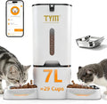 Dual Automatic Cat Feeder 7L WiFi Dry Food Dispenser for 2 Cats Muti Pets