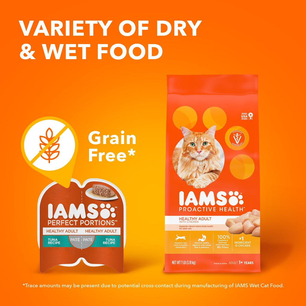 IAMS Perfect Portions Healthy Adult Wet Cat Food, Pate Variety, 24 Count