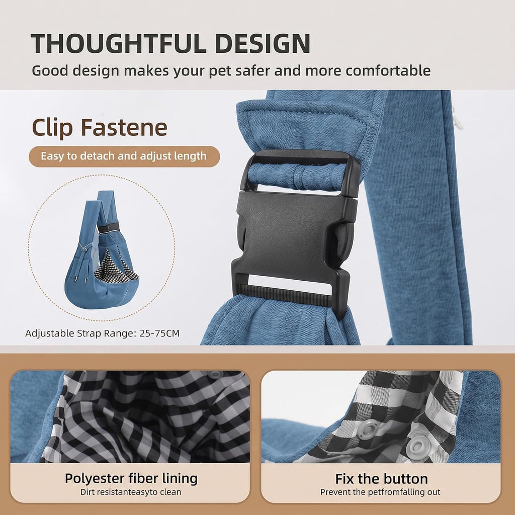 Dog Sling Carrier Adjustable, Suitable for Outdoor Activities and Travel