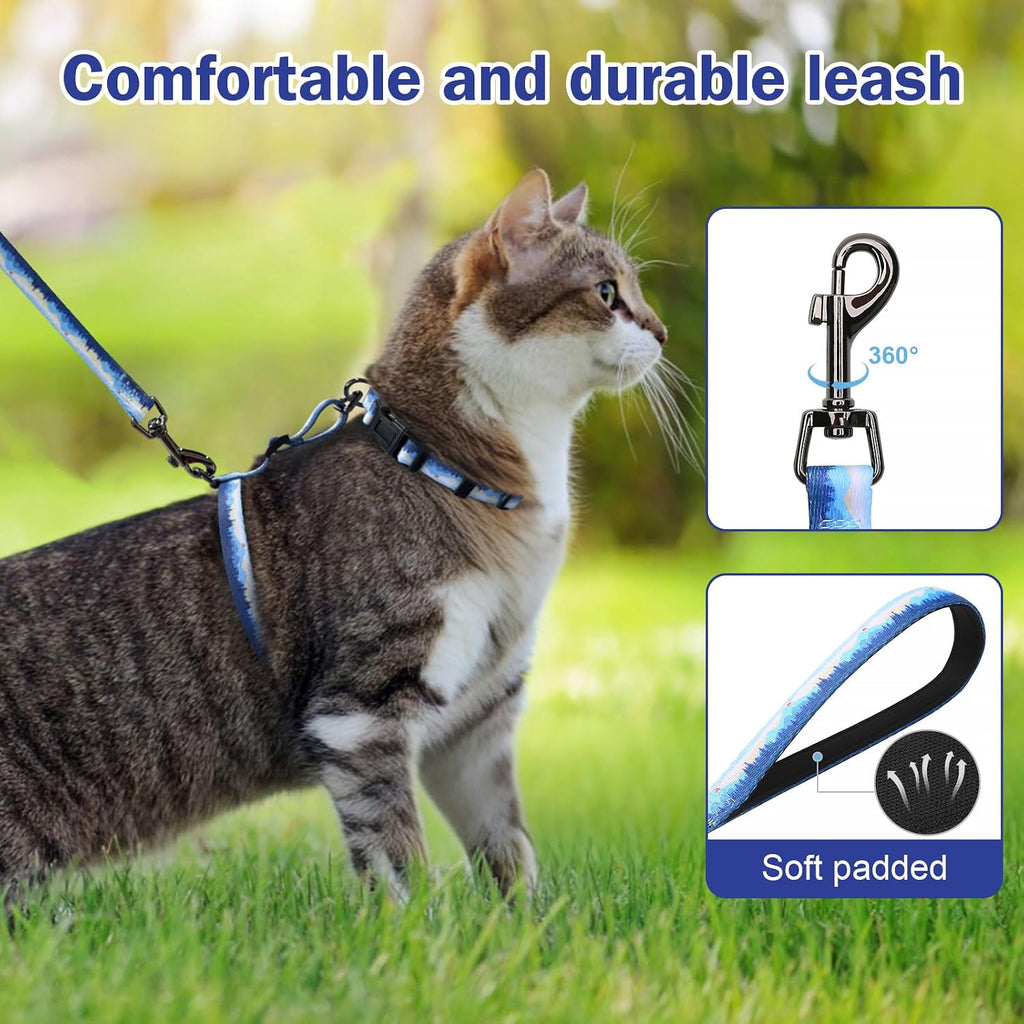 Hikiko Escape-Proof Cat Harness and Leash Set for Walking
