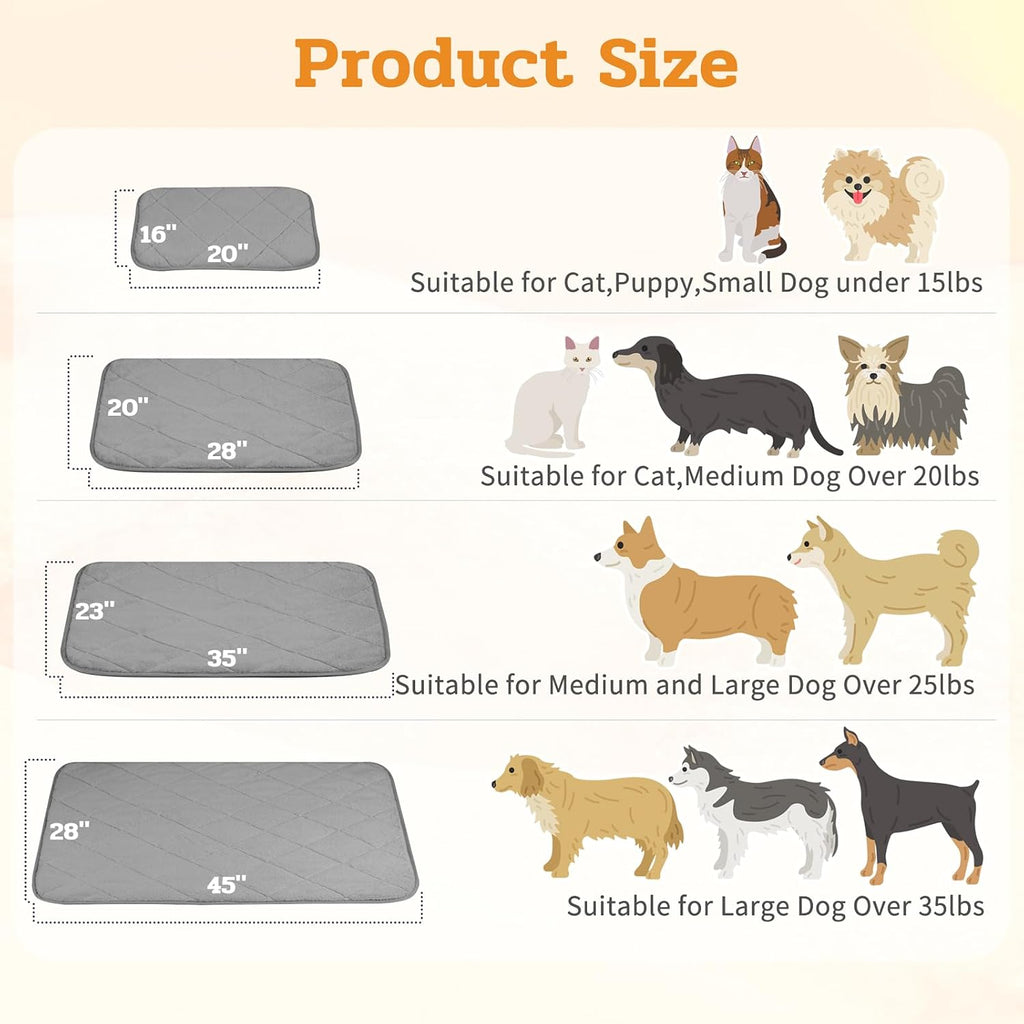 NWK Self Warming Thermal Pet Mat for Dogs and Cats (Misty Gray, Large)
