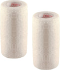 Vet Tape (White) (2 Pack) (3 Inch x 15 feet) Self Adhesive Adherent Adhering Cohesive Flex Self Stick Bandage Grip Roll Dog Cat Pet Horse