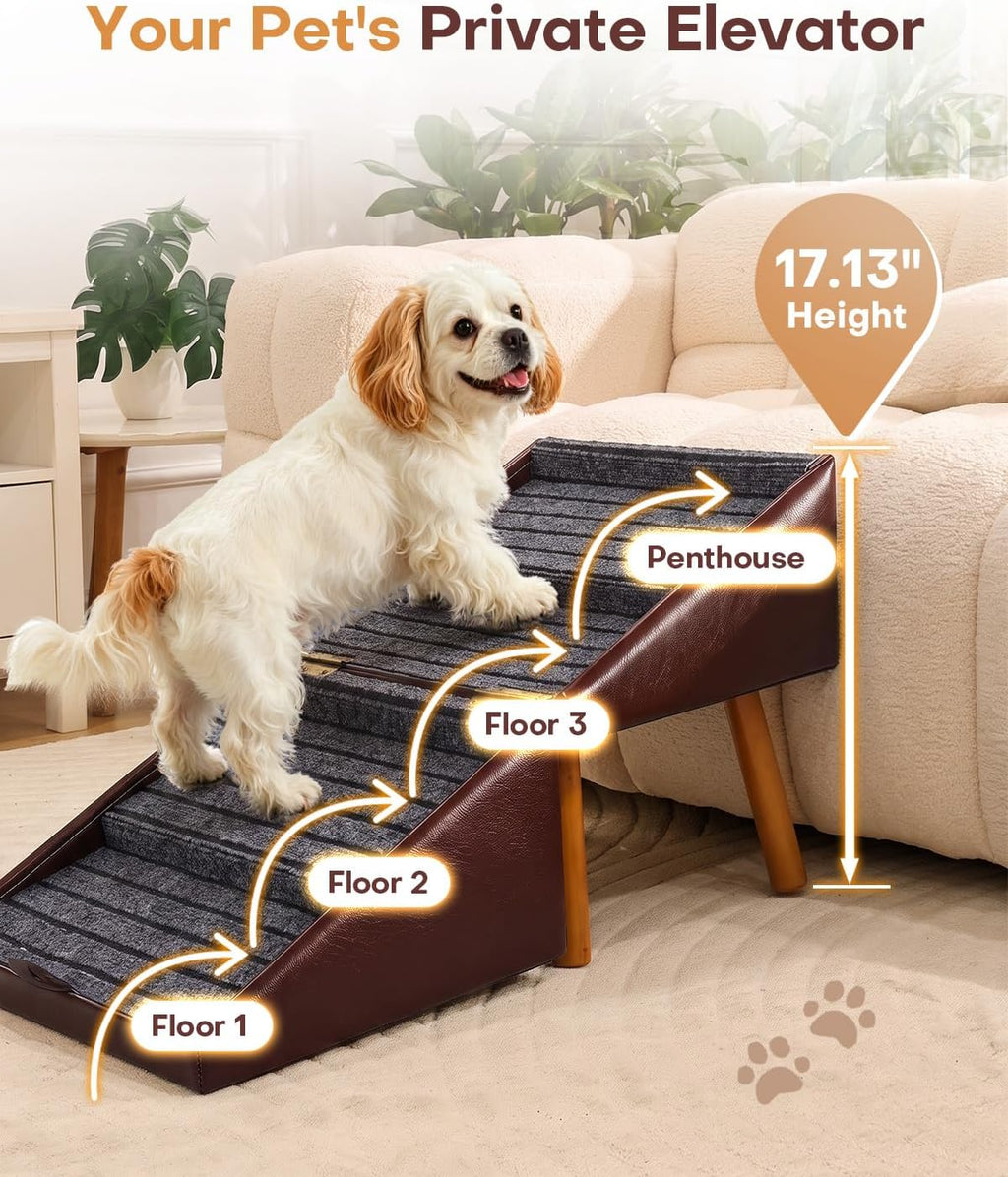 Dog Stairs for Small Dogs Foldable Dog Ramp for Couch