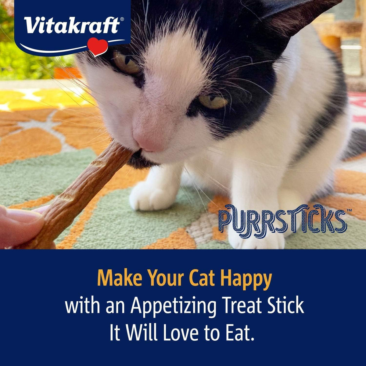 Vitakraft PurrSticks Cat Sticks, Chicken, 18 Sticks | Breakable Meatstick | Tender Texture | Pack of 3