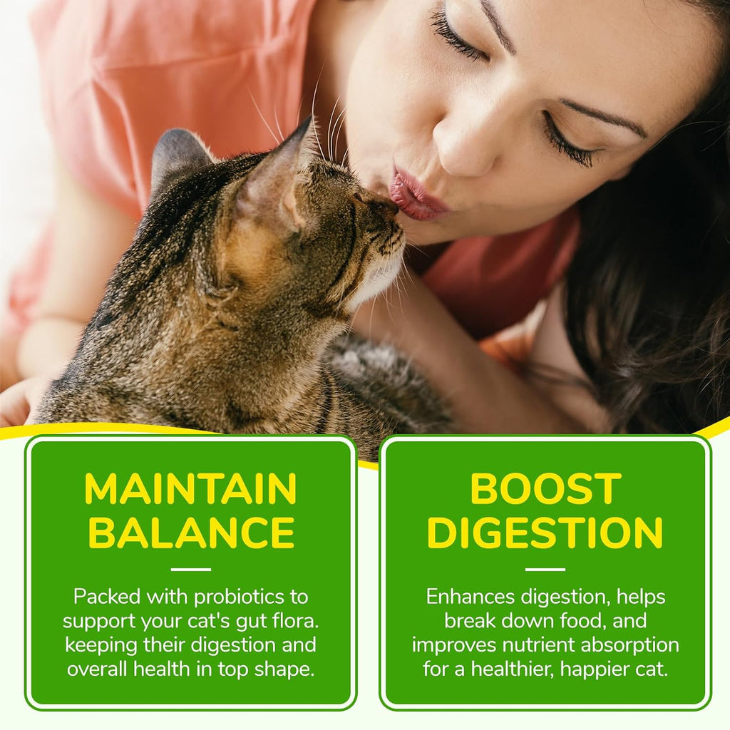 Cat Constipation Relief, 100% Natural Cat Laxative, Liquid Stool Softener for Cats with 6 Probiotics, Promotes Digestive & Gut Health, Roast Chicken Flavor, 2 fl oz