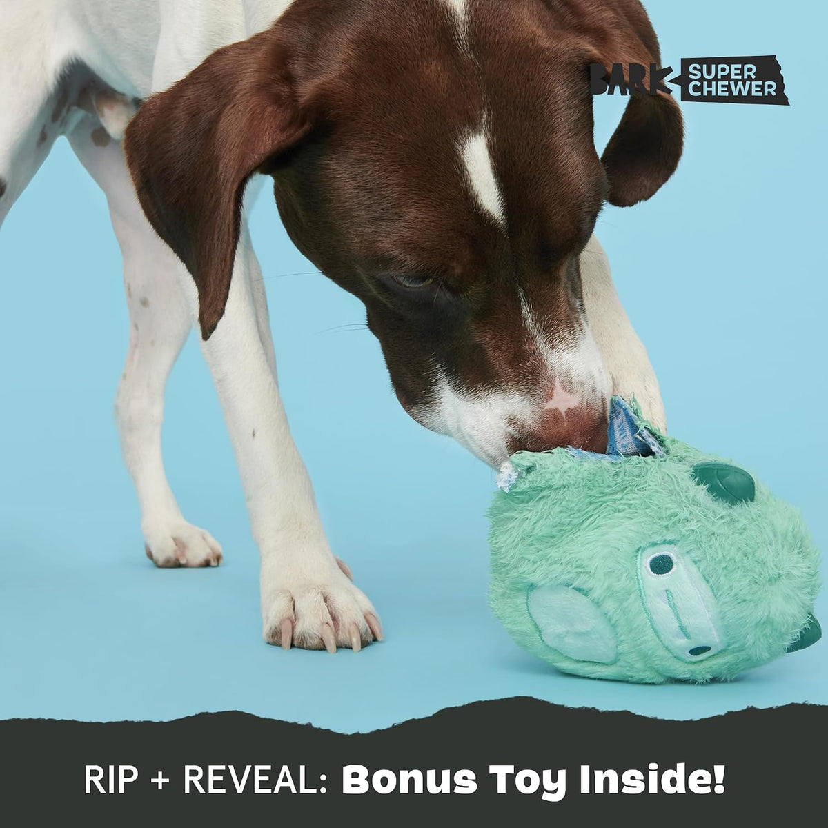 BarkBox Aurora Beast Super Chewer Dog Toy for Aggressive Chewers, Durable Natural Rubber with Soft Exterior Built for Tough Play and Long-Lasting Fun