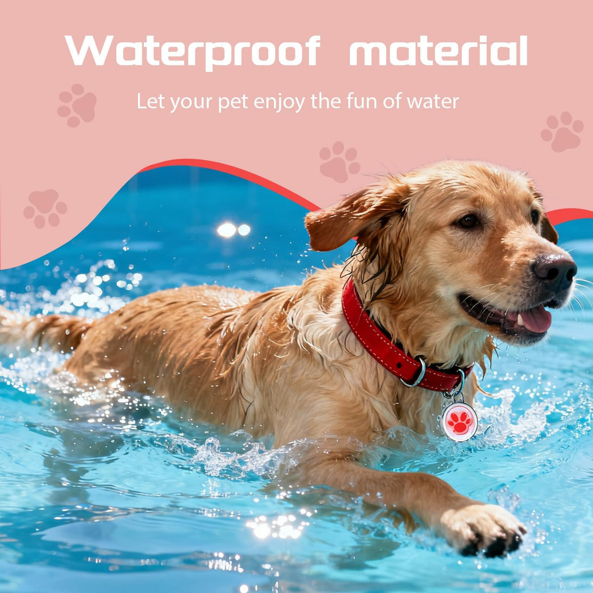 GPS Tracker for Dogs, Smart Dog Tracker with Real-Time Location, for Android and iOS No Monthly Fee & No SIM Card- Pet Location Tracker with Holder, IP68 Waterproof, Indoor & Outdoor Pet Safety Use