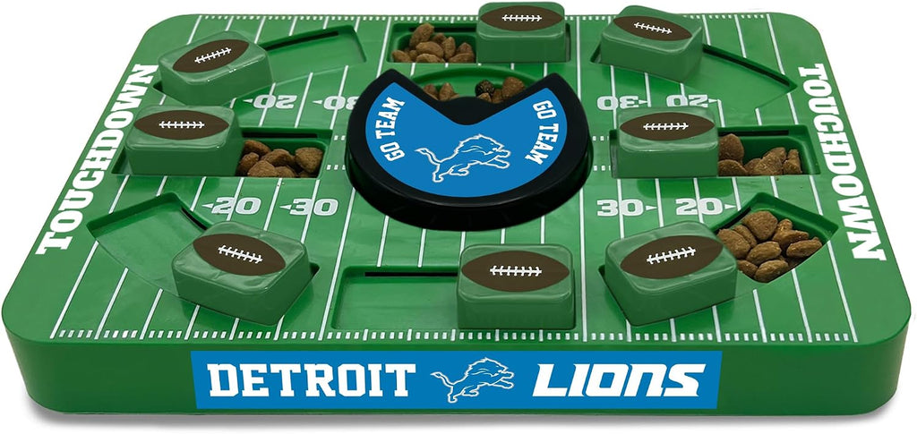 Pets First NFL Detroit Lions Large Puzzle Toy for Dogs, Slow Feeder Board for Pets, New Bigger Size, Interactive Doggie Treat Toy