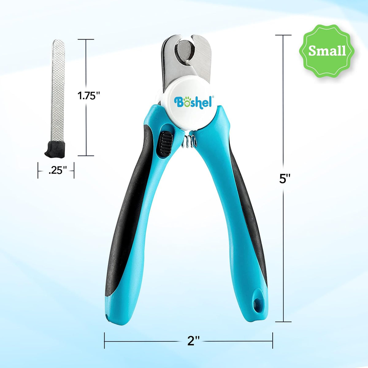 Dog and Cat Nail Clipper with Safety Guard, Razor-Sharp Toenail Cutter with Nail File, Ideal for Smaller Pets 