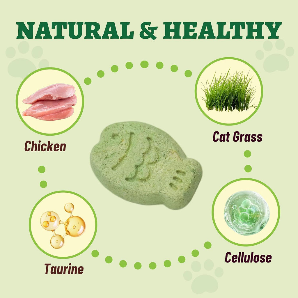 Just Try Cat Grass Treat Freeze Dried Hairball Treats Chicken Flavor 4.8oz