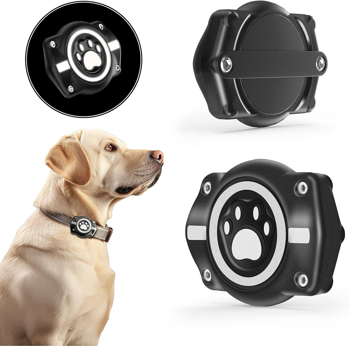 AirTag Dog Collar Holder 4 Pack Compatible with Apple Air Tag 1st & 2nd Gen