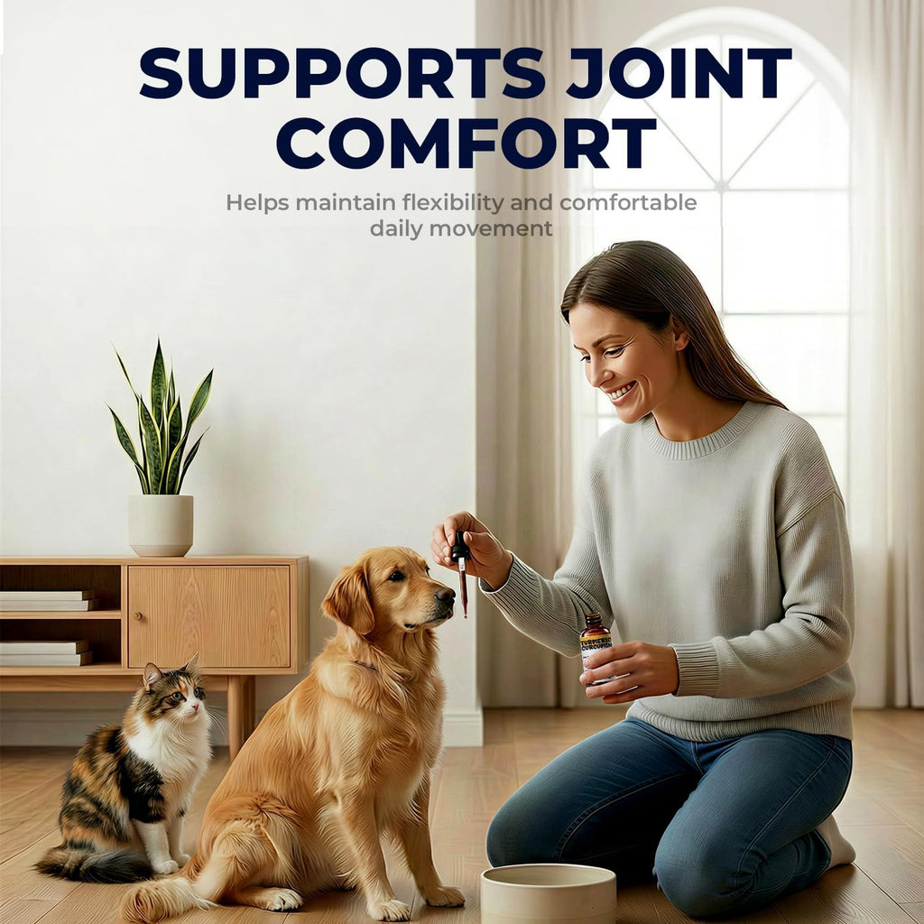 Turmeric Curcumin Liquid for Dogs & Cats, Joint & Mobility Formula