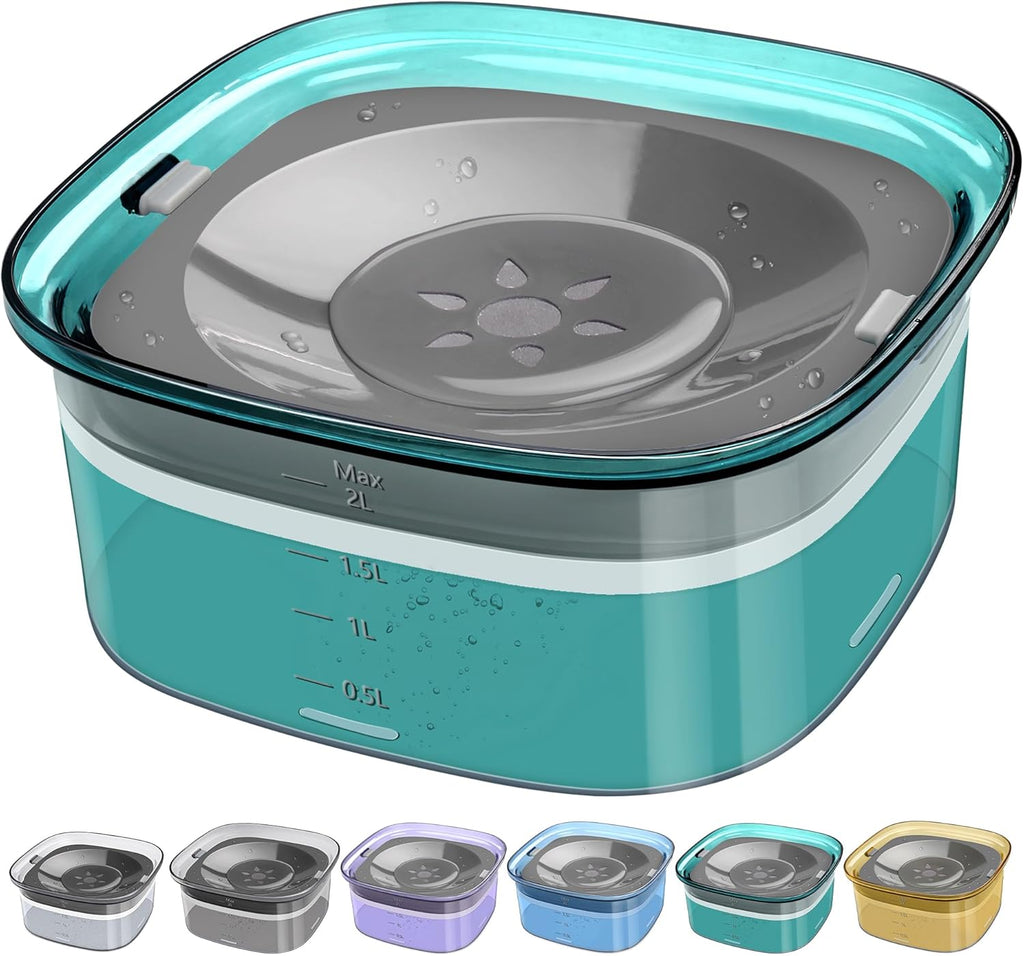UPSKY 70oz Dog Water Bowl, No Spill Slow Drinking Feeder for Messy Drinker | Large Capacity, Spill Proof, Prevent Pet Prevents Choking, Anti-Slip, Visible Water Level, Suitable for Travel and Car Trips