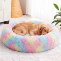 WNPETHOME Large Round Calming Dog Bed Cat Bed for Comfy Sleep