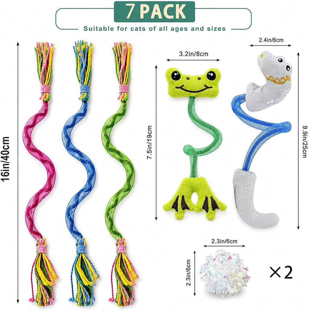 7 Pack Interactive Catnip Toys & Chew Rope Toy for Cats/Kitten