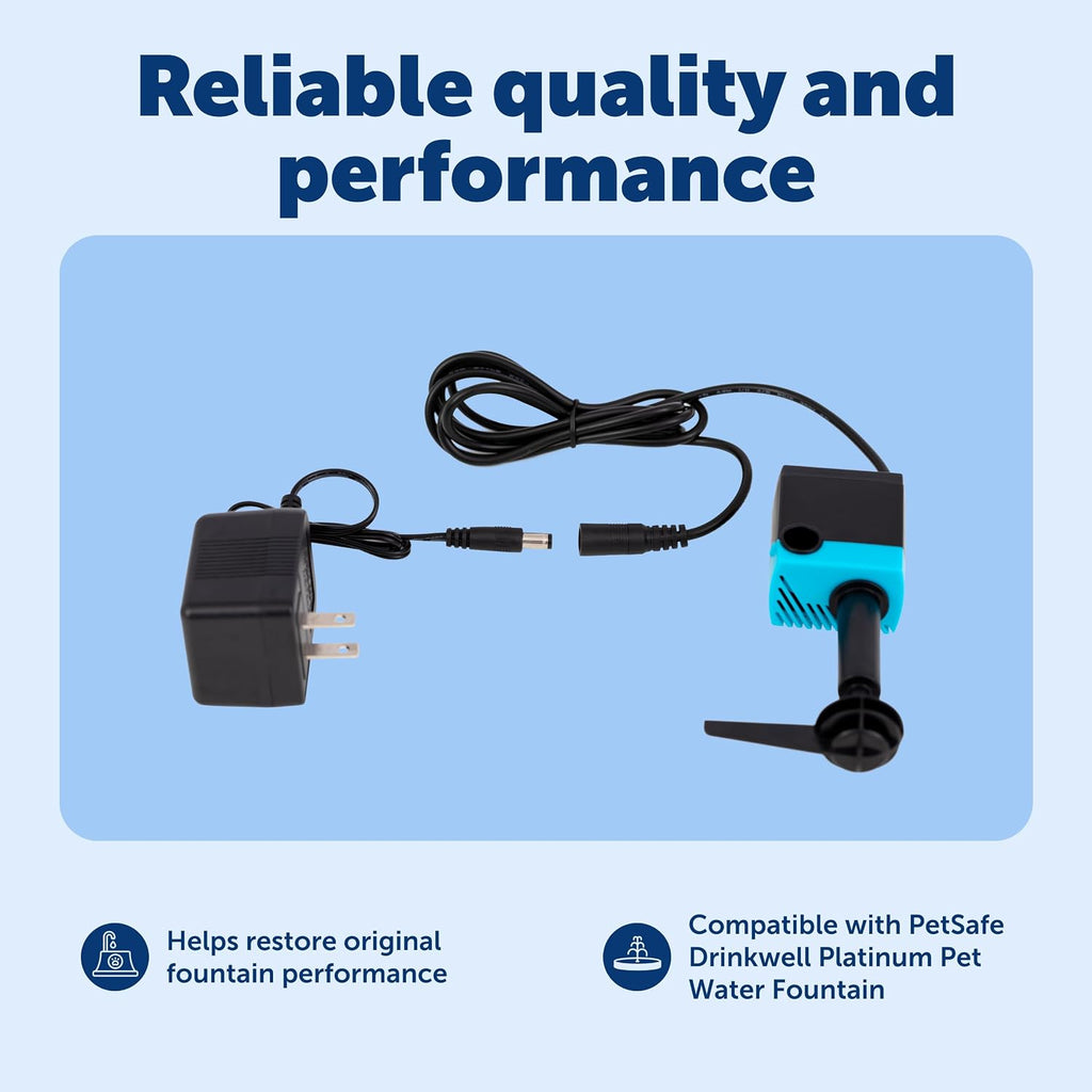 PetSafe Replacement Pump for Pet Drinking Fountains, Compatible with PetSafe Drinkwell Platinum and Platinum LED Dog and Cat Water Dispensers - PAC00-13204