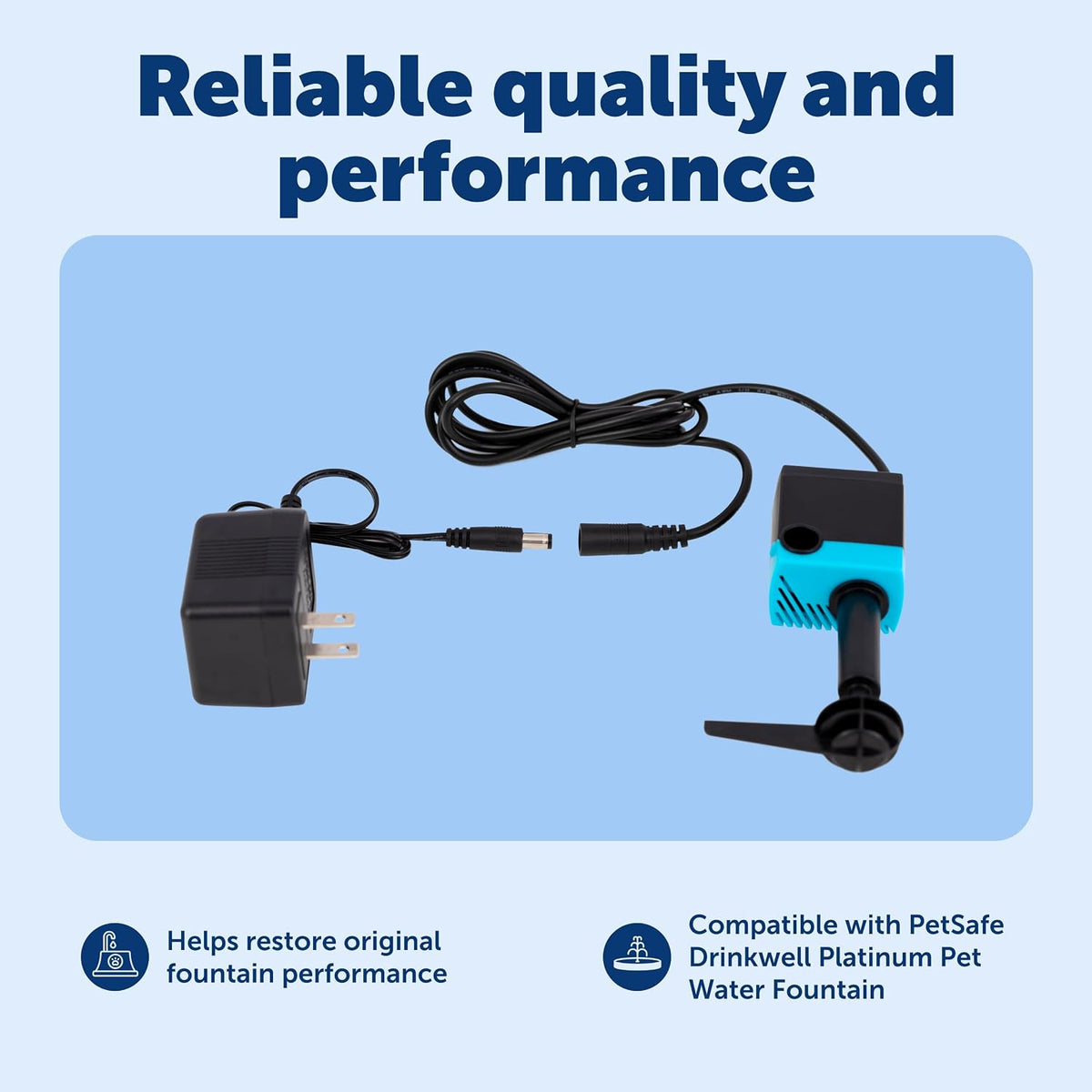 PetSafe Replacement Pump for Pet Drinking Fountains, Compatible with PetSafe Drinkwell Platinum and Platinum LED Dog and Cat Water Dispensers - PAC00-13204