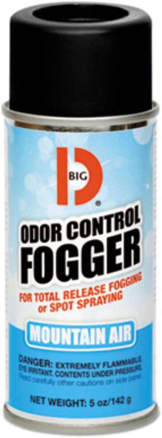 Big D 344 Odor Control Fogger, Mountain Air Fragrance-Kills odors from fire, flood, decomposition, skunk, cigarettes, musty smells-Ideal for use in cars, property management, hotels ,5 oz (Pack of 12)