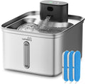 Cordless Cat Water Fountain Stainless Steel Motion Sensor 3.5L