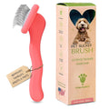 Slicker Brush for Dogs - Long Pin for Poodles, Doodles & Long Haired Dogs, Deshedding & Dematting Tool, Slicker Dog Brushes for Grooming (Coral, Flat Small)