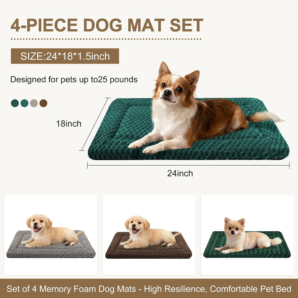 Dog Bed Mat, Soft Dog Beds - Portable Crate Pad for Dogs & Cats