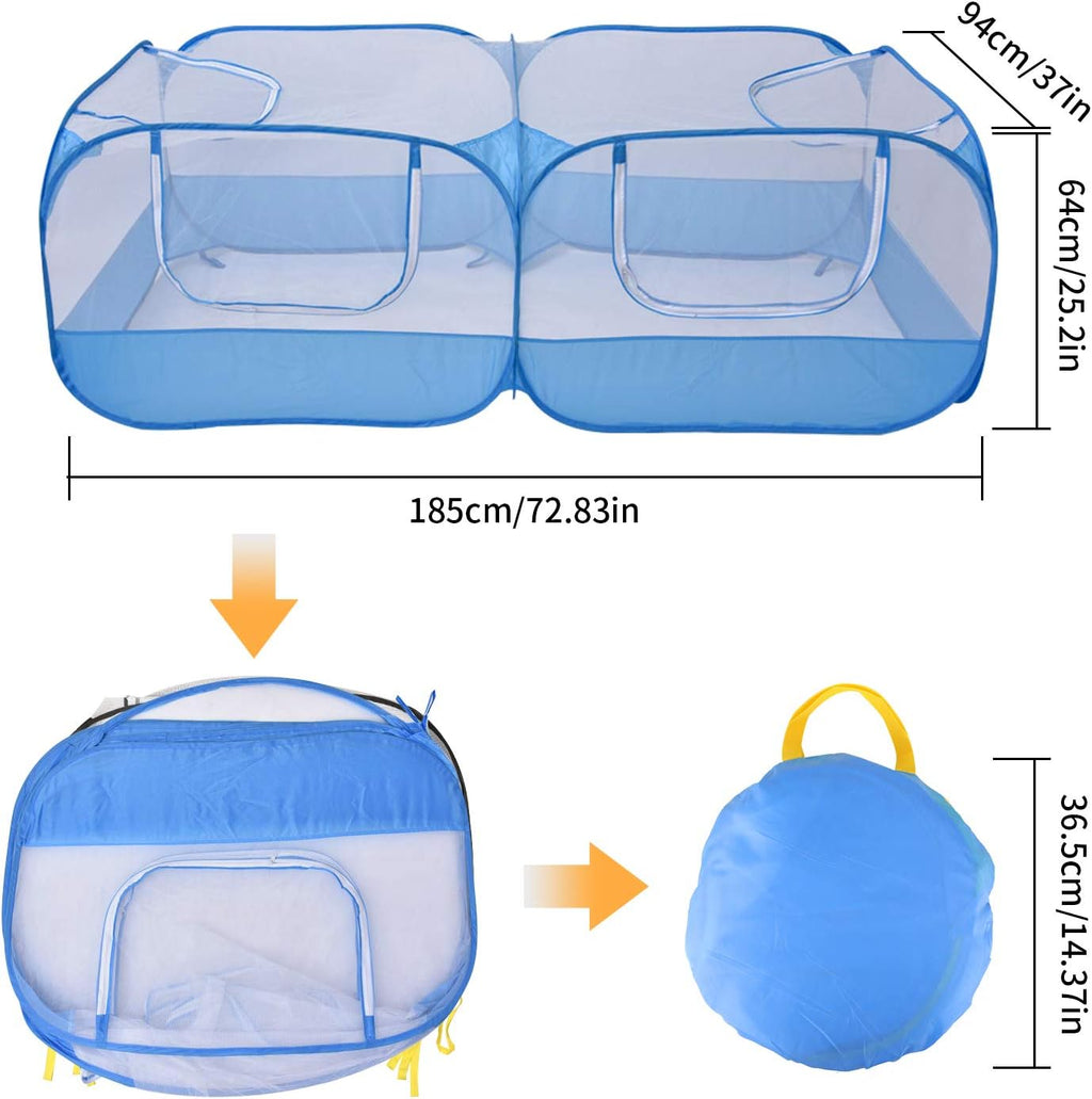 Jhua Small Animal Playpen Pet Cage Tent Large Chicken Run Coop 73"x36"x25"