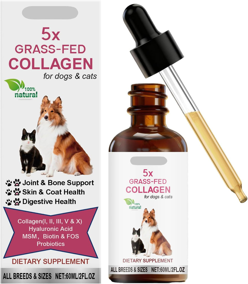 Collagen for Dogs & Cats, 5 Types Collagen for Hip and Joints, Skin & Coat