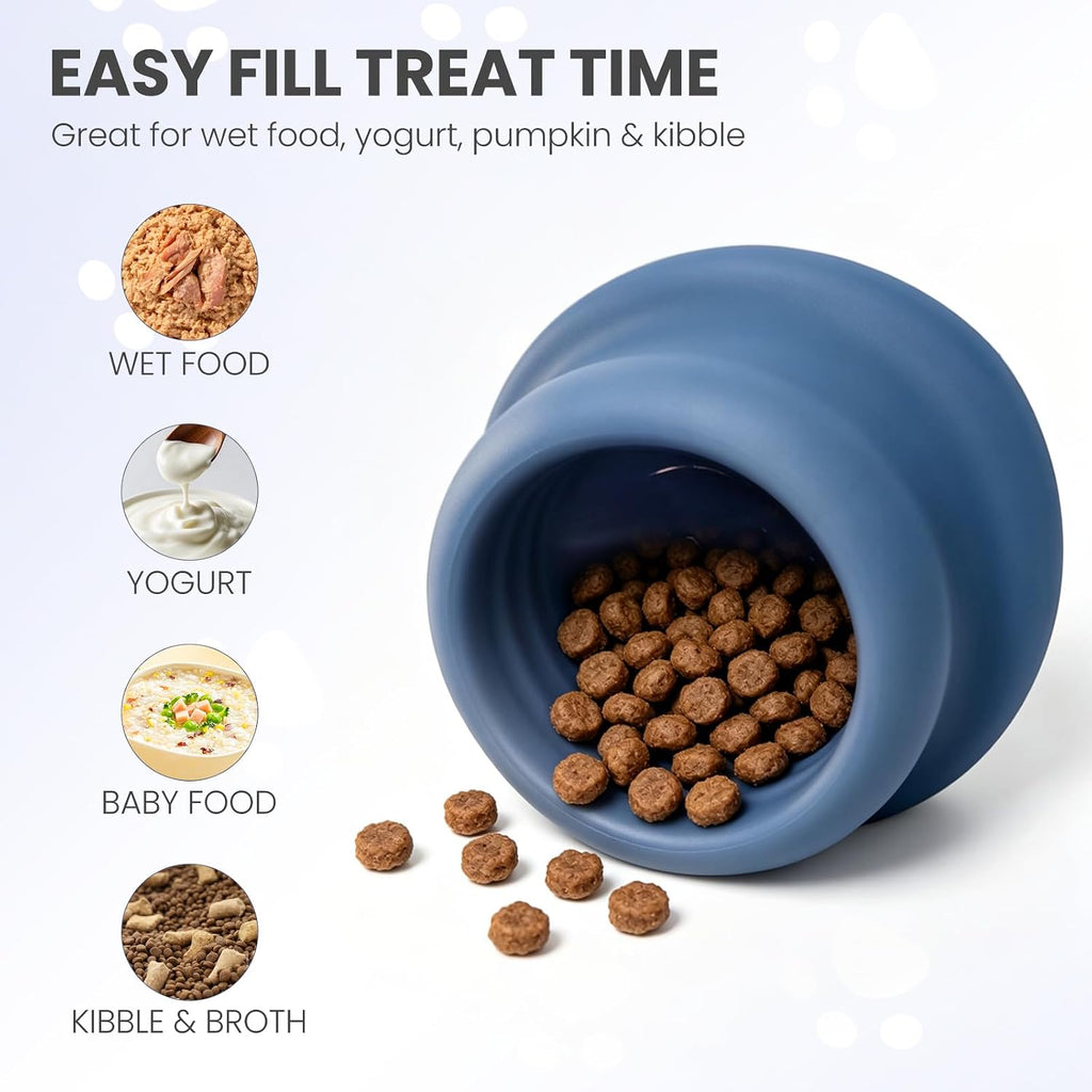 MateeyLife Freeze Dog Enrichment Lick Toy, Stuffable Frozen Lick Treat Bowl