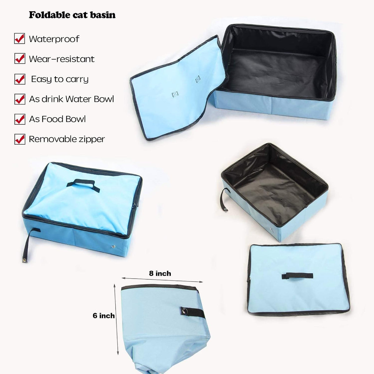 Mispace Portable Double Pet Carriers for Cats Collapsible Cat Condo for Car Travel Pet Kennel Show Cages with Portable Carry Bag Hammocks Mats and Litter Box