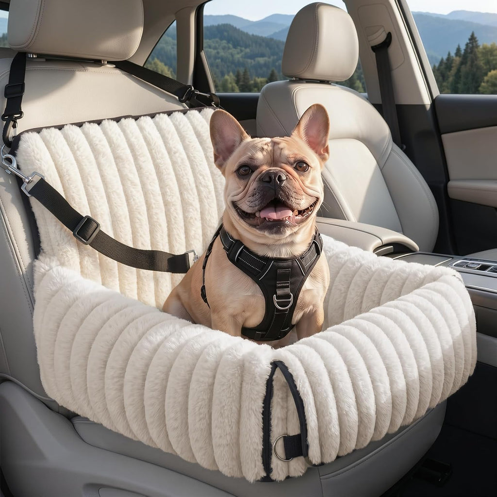 MIXJOY 6-in-1 Dog Car Seat for Small/Medium Dogs up to 23 lbs, Beige