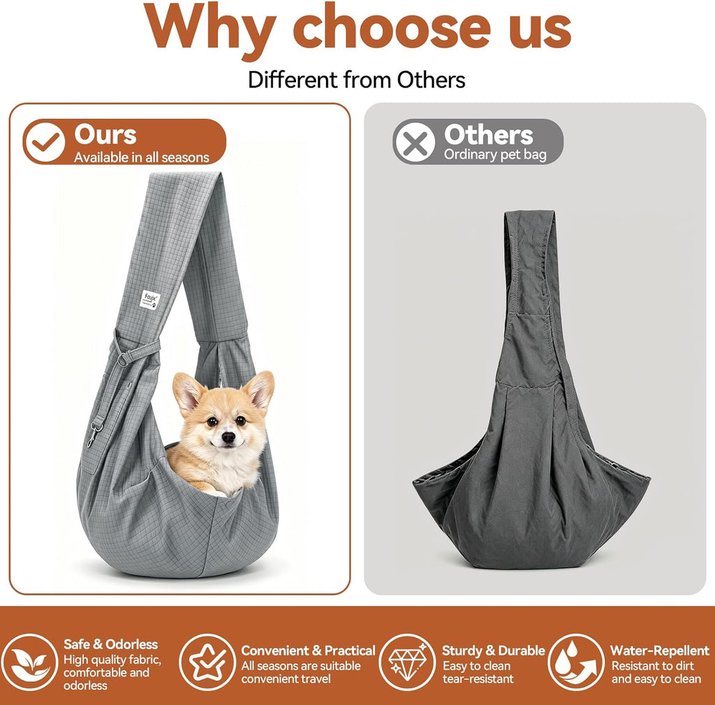 Dog Sling Carrier, Lightweight Breathable Puppy Carrier for Small Dogs&Cats