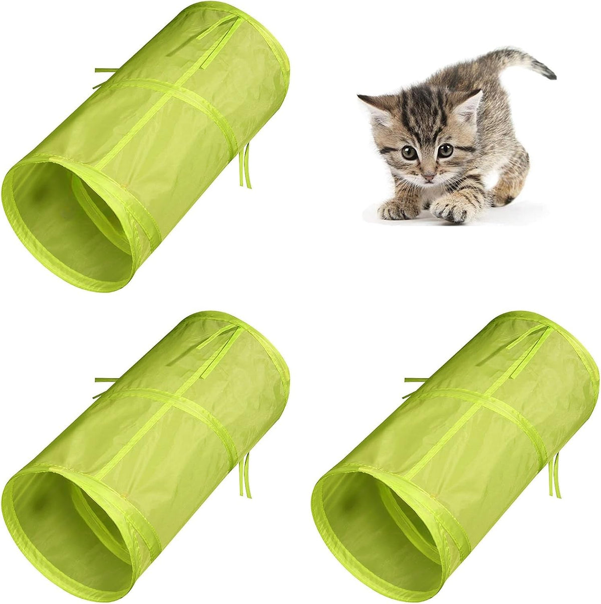 iCAGY Cat Tunnel for Indoor Small Cats Kittens Rabbits, Foldable Tube Toys