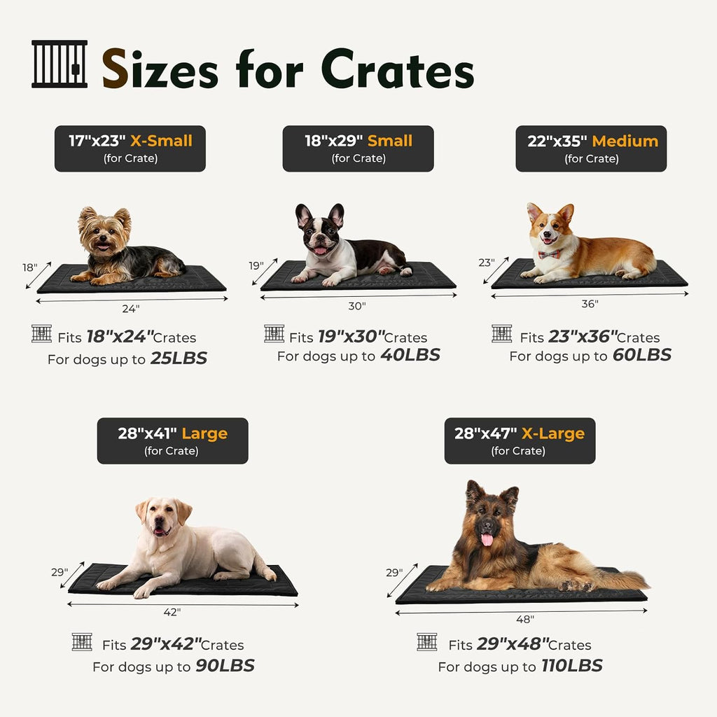 Chew Proof Indestructible Dog Crate Pad,Large (28"x41")