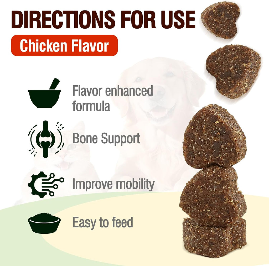 Hip & Joint Health Supplement for Dogs and Cats（150 Chews）,Contains Glucosamine, Plus Chondroitin and MSM, Supports Healthy Joints, for All Breeds and Sizes