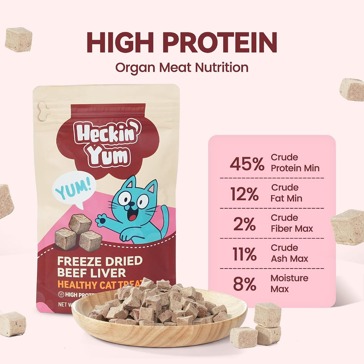 Freeze Dried Beef Liver Cat Dog Treats 2oz