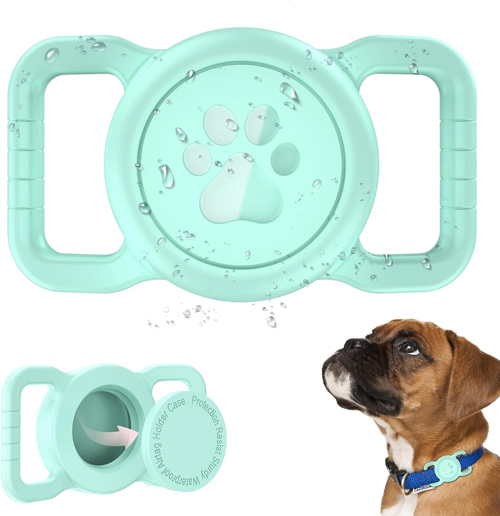 SANKALA Airtag Dog Collar Holder, Waterproof, Light Green, 1 Pack