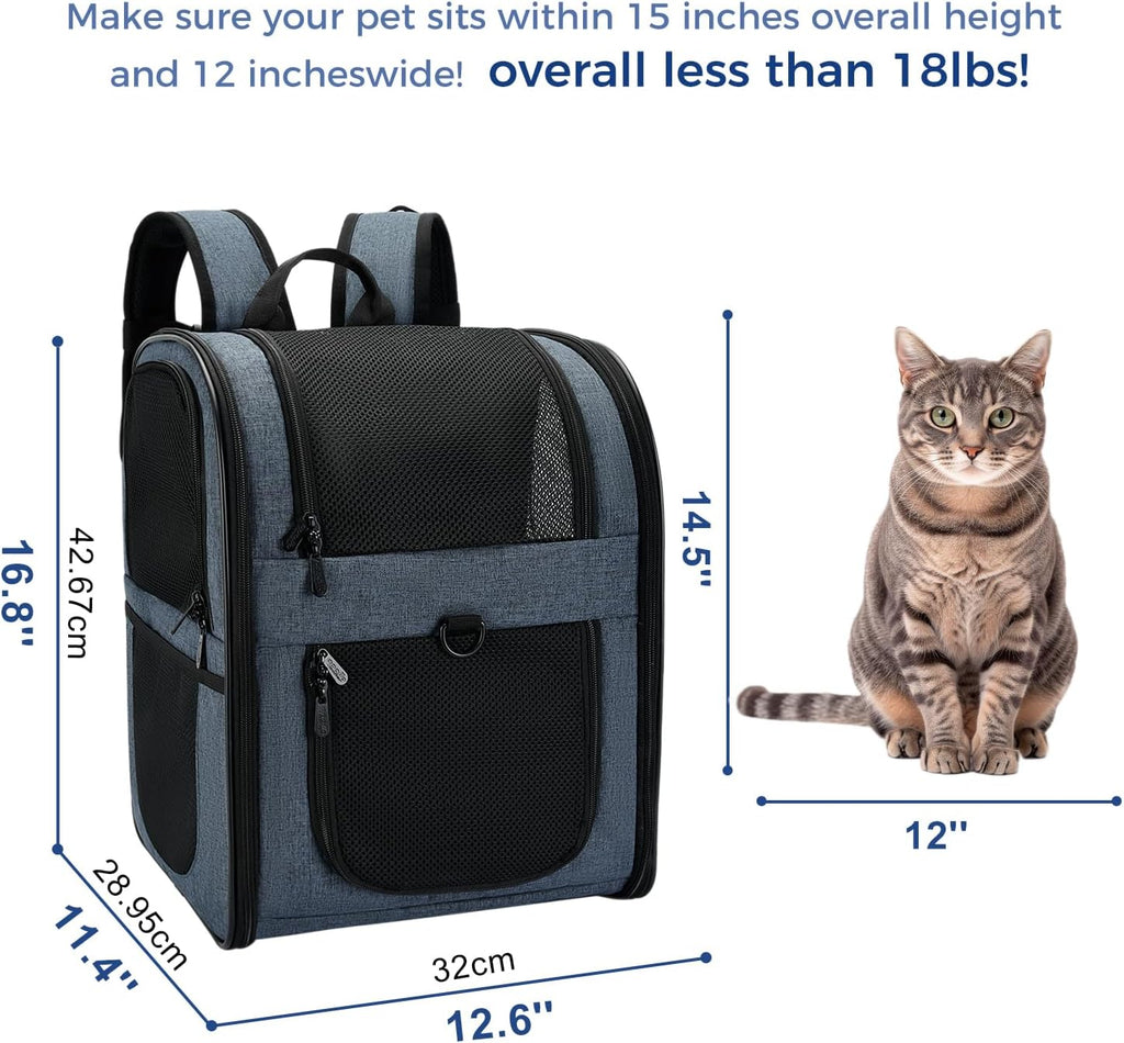 Apollo Walker Cat Backpack Carrier, Support Frame, 16 lb Weight Capacity