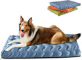 Washable Dog Bed, Cooling Dog Crate Bed Mat with Memory Foam, Water-Resistant Outdoor Dog Bed for Large Medium Small Dogs
