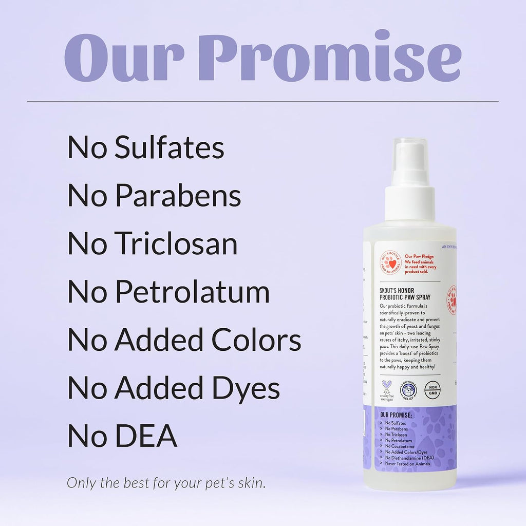 SKOUT'S HONOR Probiotic Paw Spray for Dogs, 8 oz, 2-Pack