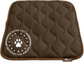 Paw Inspired Washable Padded Crate Mats for Dogs | 23" x 17" Pad, Fits 24-inch Kennels | Leakproof, Waterproof Bottom, Plush Pet Beds (Dark Brown)