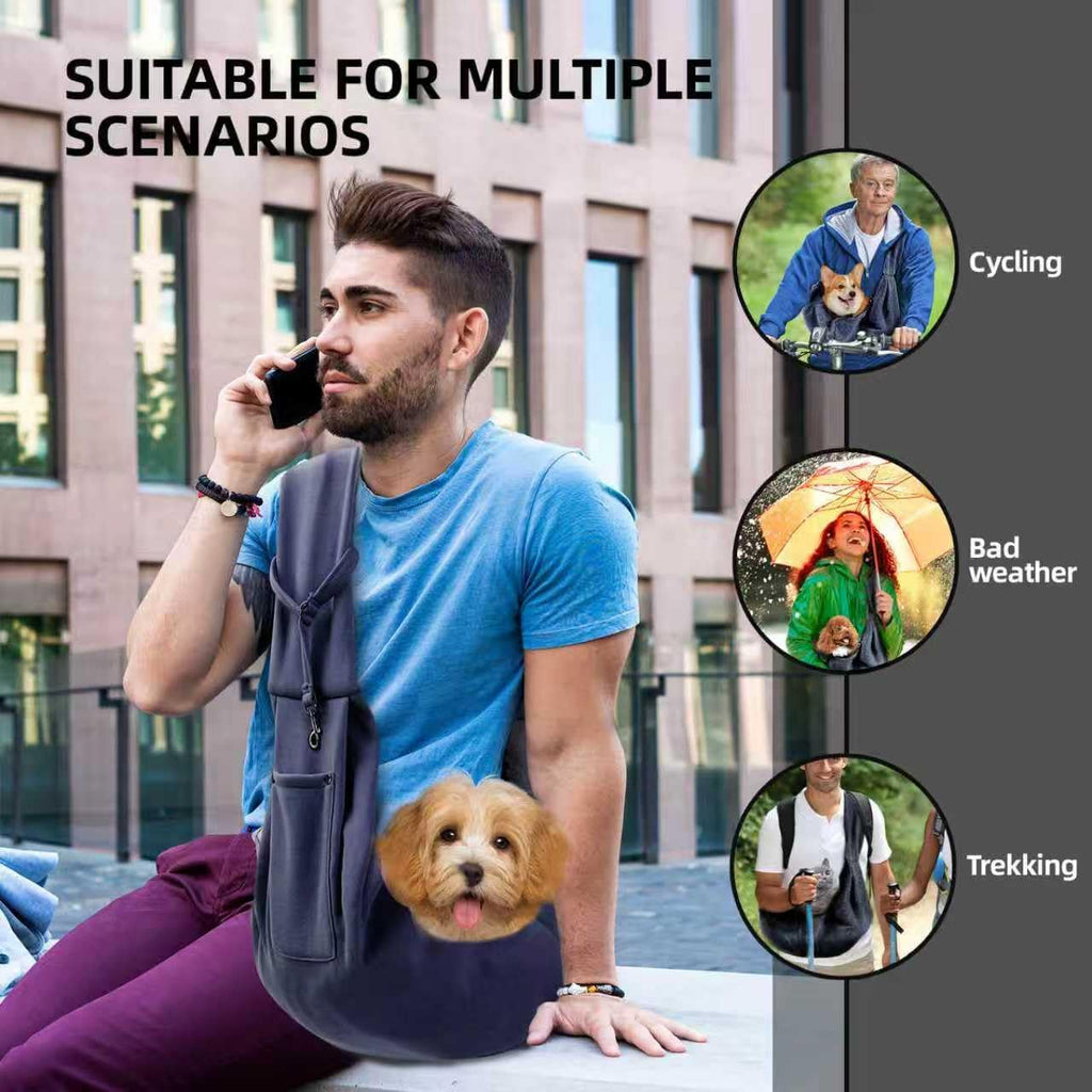 ARZQUT Dog and Cats Carrier Sling, Small Pet Carrier with Storage Pocket